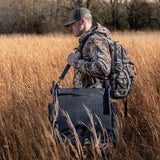 TIDEWE Hunting Chair with Seat Cover, 360 Degree Silent Swivel Blind Folding Chair, 4 Legs Adjustable Height Hunting Seats with Armrest, Portable Comfortable Stable Ground Hunting Chair