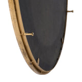 CC Home Furnishings 28.25 Gold Modern Style Framed Round Wall Mounted Mirror Decor